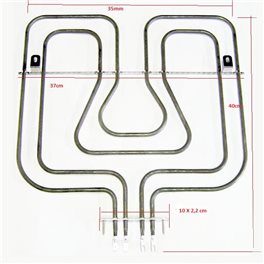 GREJAČ ŠPORETA AEG 1650 / 800w ŠIRINA 370mm DUŽINA 400mm PRIRUBNICA 100x22mm GORNJI 3570411037