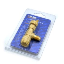 VENTIL 1/4" MUŠKI NAVOJ SAE - 5/16" ŽENSKI NAVOJ SAE ZA FREON R410A i R32A 90° VALUE VVO-02 VENTIL 1/4" MUŠKI NAVOJ SAE - 5/16" ŽENSKI NAVOJ SAE ZA FREON R410A i R32A 90° VALUE VVO-02