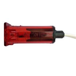 SIJALICA SIGNALNA - TINJALICA FI 12 mm BEZ NAVOJA ČETVRTASTA CRVENA 250V L260
